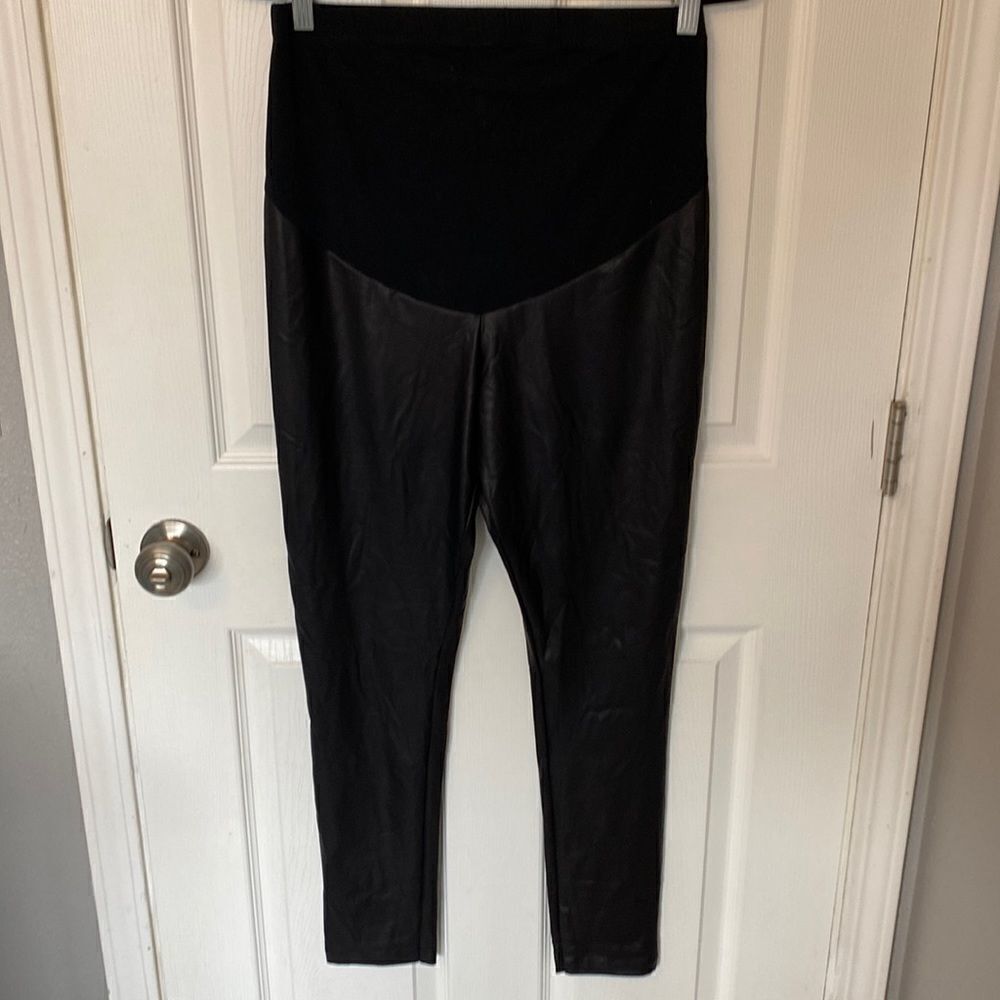ASOS- maternity faux leather leggings- Size 8